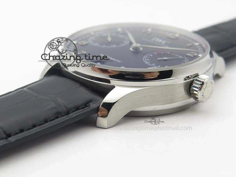 MIROTIME 0425 Practical Portuguese Real PR IW500109 ZF 1:1 Best Edition Black Dial On Black Leather Strap A52010 V 7308